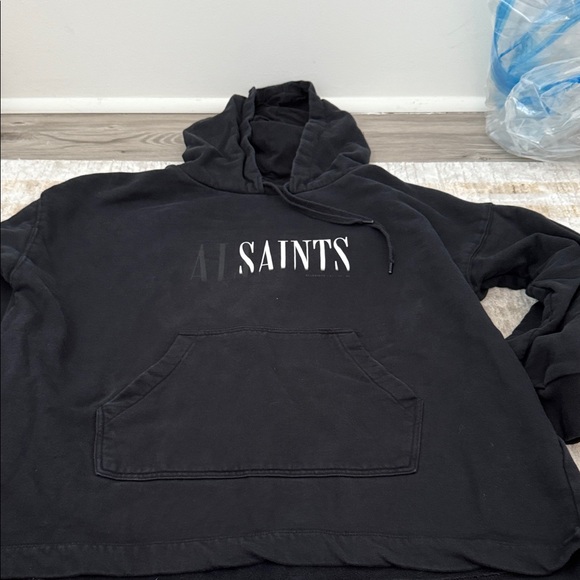All Saints Jackets & Blazers - AllSaints Black Logo Hoodie